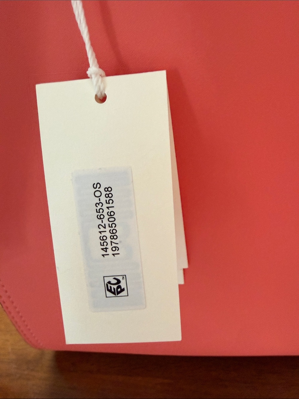 Tory Burch Ella Bio Coral-Red Logo Tote - Picture 5 of 5